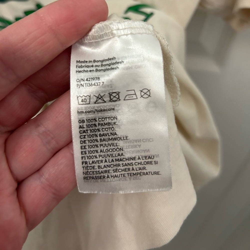 Off-White Cotton Cannes Tshirt, Sz XL - Picture 6 of 7